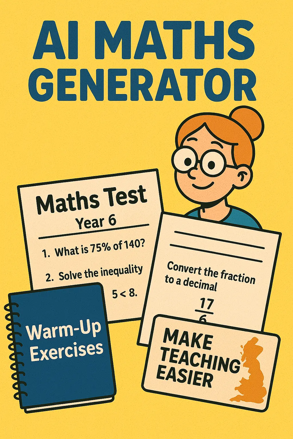 Pupils using AI Maths Generator